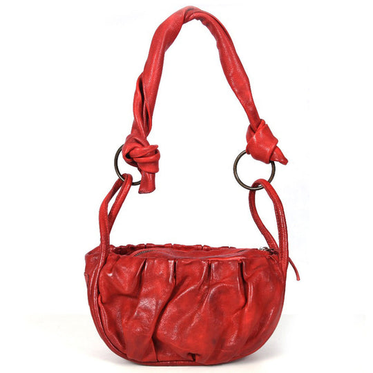 Red Leather Handbag by Never Mind