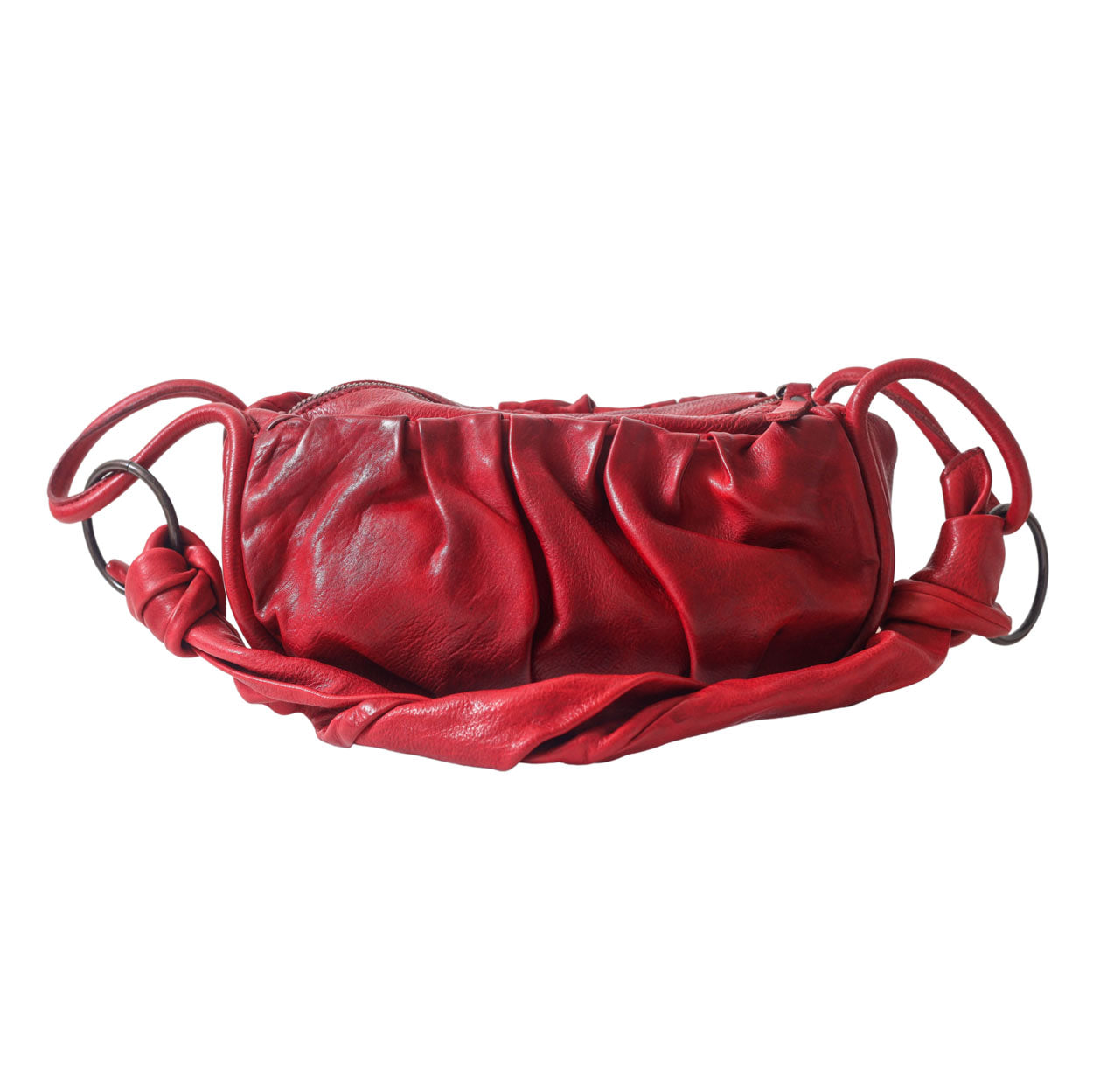 Red Leather Handbag by Never Mind