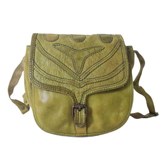 Load image into Gallery viewer, Green Leather Crossbody by Never Mind
