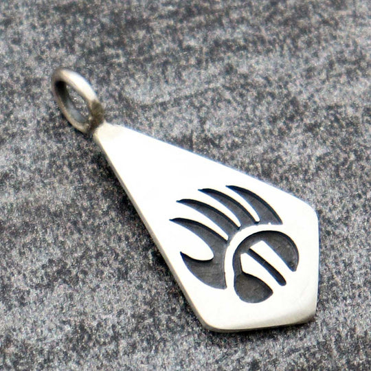 Hopi Sterling Silver Bear Paw Pendant