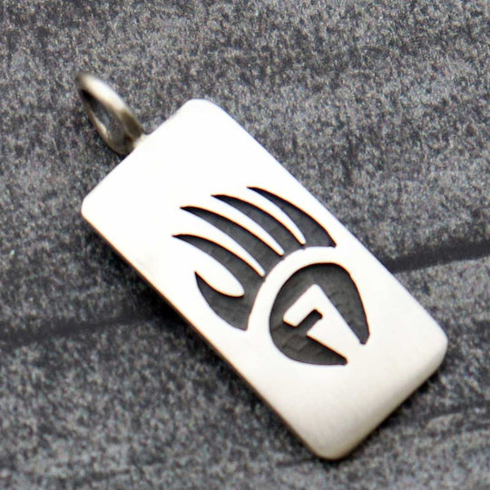 Hopi Silver Bear Paw Pendant