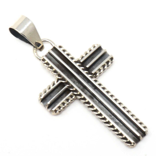 Silver Rail Road Cross by Yazzie