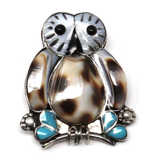 Zuni Owl Pin Pendant Combo