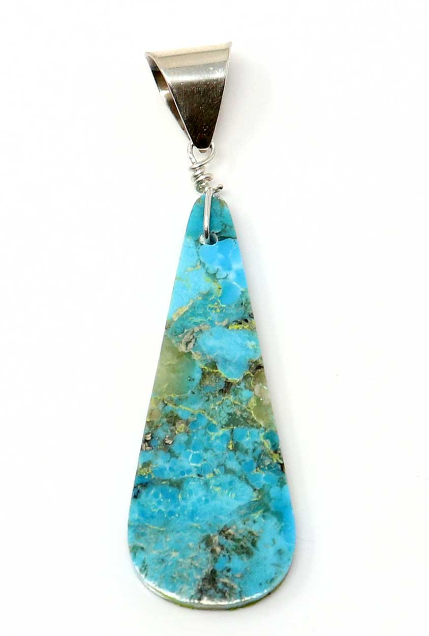 Turquoise Slab Pendant by Pete