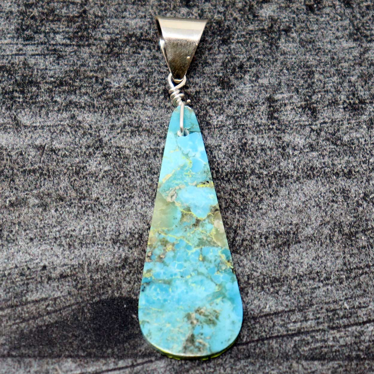 Turquoise Slab Pendant by Pete