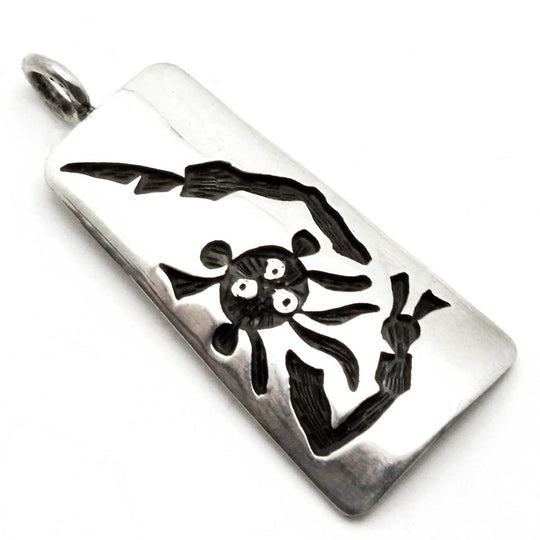Hopi Silver Mud Head Pendant by Sockyma