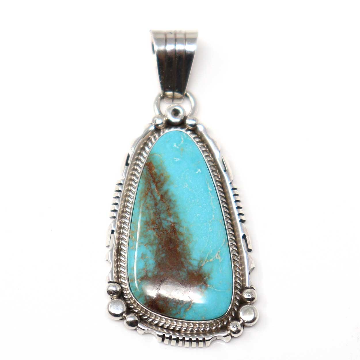 Turquoise & Silver Pendant by Yellowhair