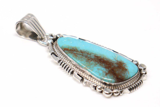 Turquoise & Silver Pendant by Yellowhair