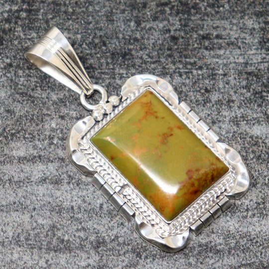 Rectangular Turquoise Pendant By Yellowhair