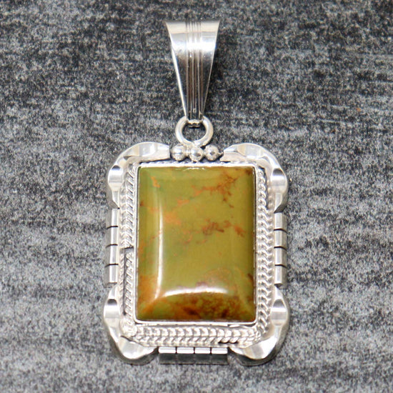 Load image into Gallery viewer, Rectangular Turquoise Pendant By Yellowhair
