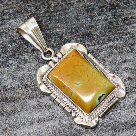 Rectangular Turquoise Pendant By Yellowhair