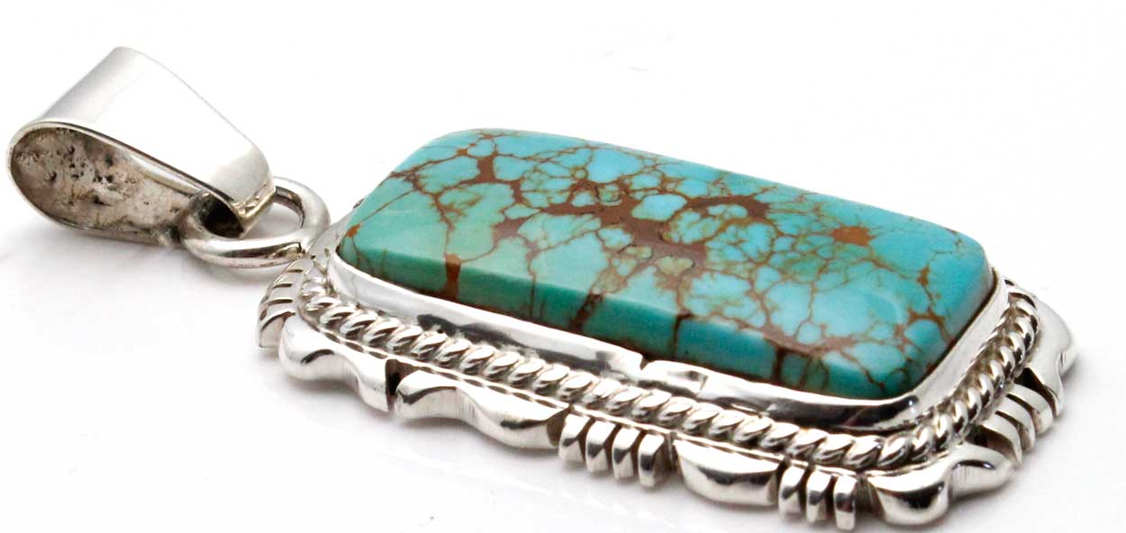 Load image into Gallery viewer, Turquoise Pendant by Marie Bahe
