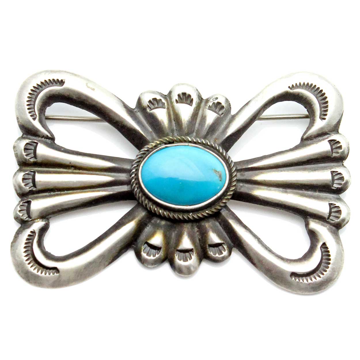 Turquoise Sterling Silver Pin