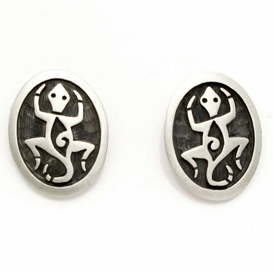 Load image into Gallery viewer, 3/4&amp;quot; Hopi Post Earrings - Gecko

