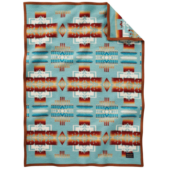Pendleton Chief Joseph Crib Blanket Aqua