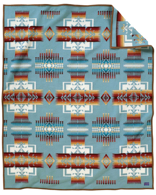 Pendleton Chief Joseph King Blanket - Aqua