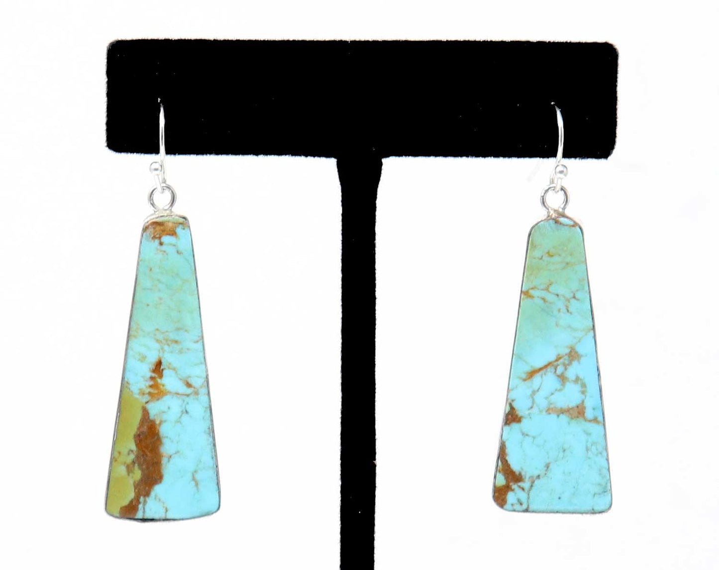 Turquoise & Silver Earrings By Tortalita
