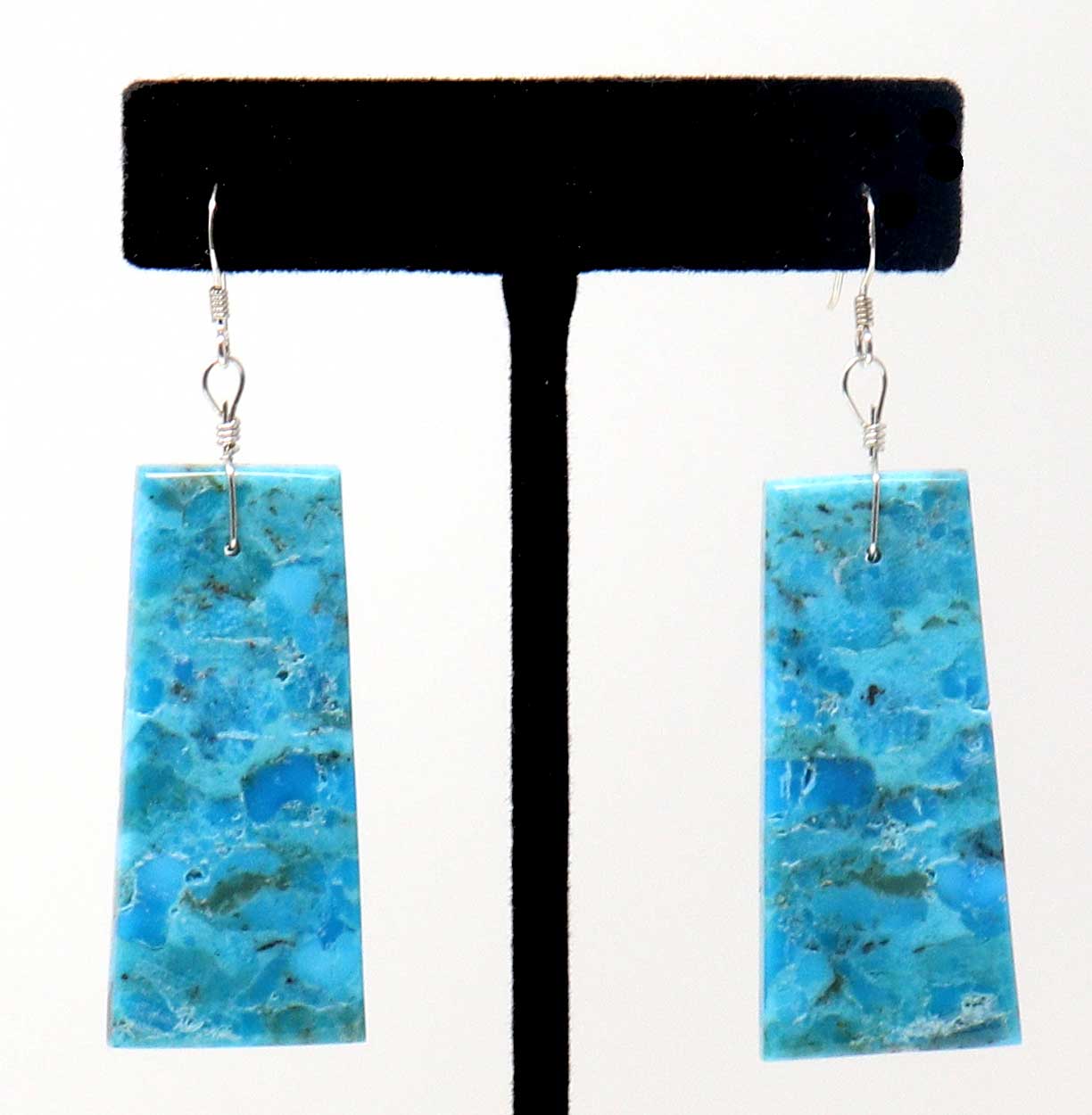 Turquoise Slab Earrings by Garcia