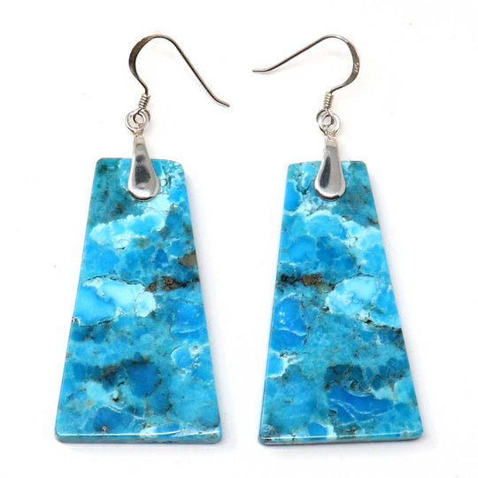 Turquoise Slab Earrings by Garcia