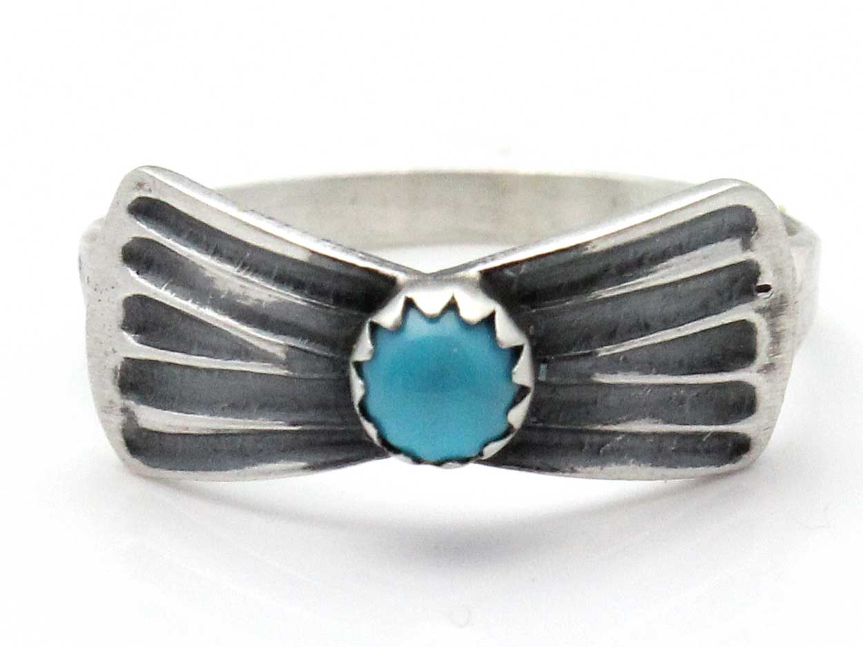 Load image into Gallery viewer, Turquoise Concho Ring - Size 7.5
