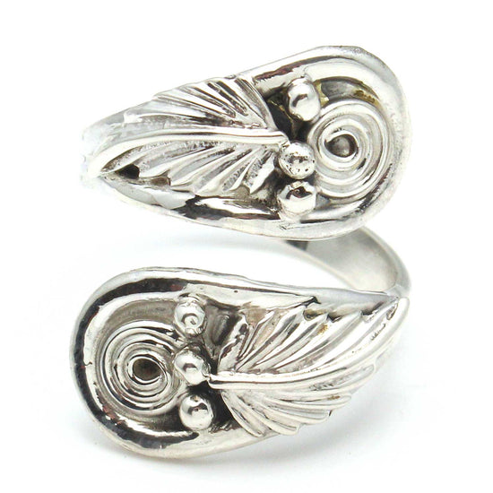 Adjustable Navajo Leaf Ring by Pino