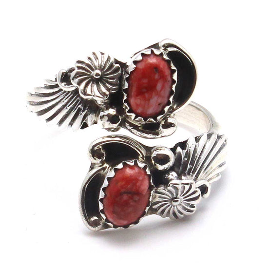 Load image into Gallery viewer, Red Spiney Oyster Adjustable Ring
