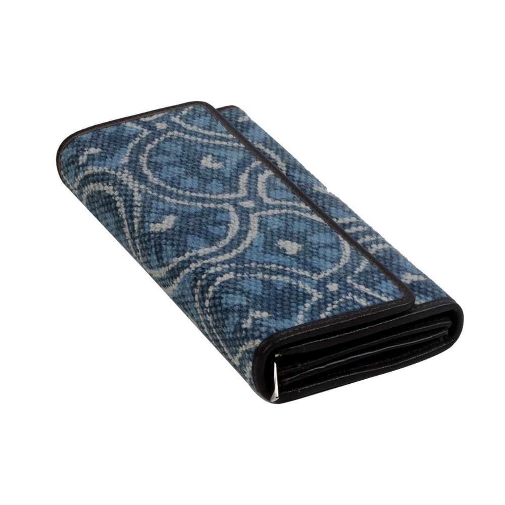 Myra Indigo Leaf Wallet