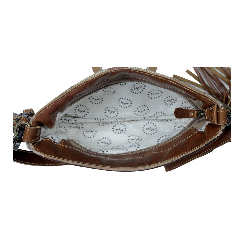 Brown Tassels Hand Tooled Leather Bag