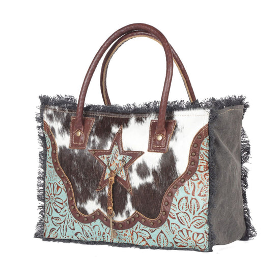 Load image into Gallery viewer, Myra Ariculate Canvas and Hairon Bag
