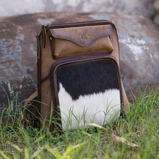 diamond cowhide leather backpack Cowhide Sunny Backpack by STS