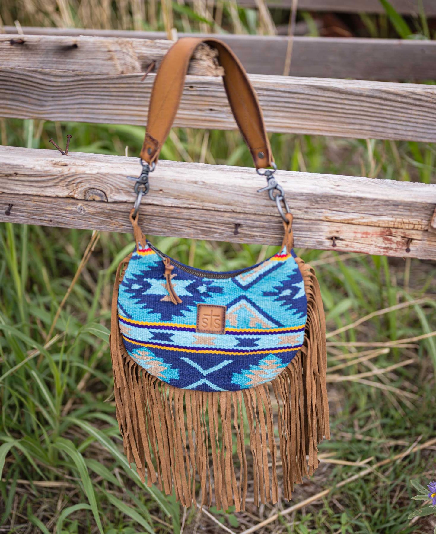 Double Fringe 15x15 Axis Print Cowhide Purse - Etsy