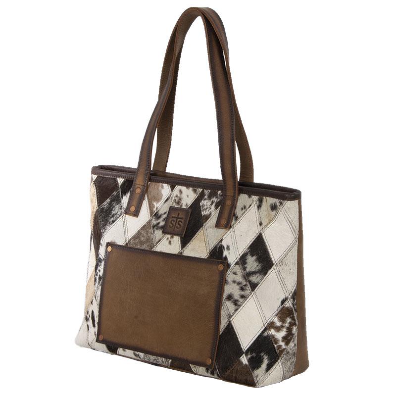 Load image into Gallery viewer, Diamond Cowhide Basic Tote by STS
