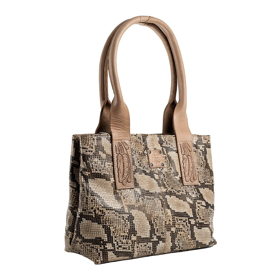 Load image into Gallery viewer, STELLA TOTE PYTHON TAN / VT LEATHER
