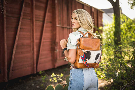 Basic Bliss Cowhide Backpack By STS