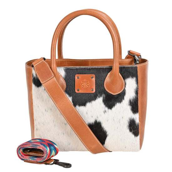 Load image into Gallery viewer, Basic Bliss Cowhide Satchel By STS

