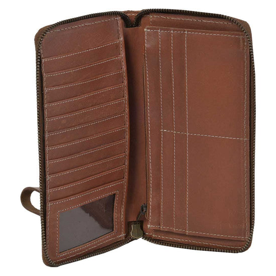 COWHIDE SADDLE TRAMP BENTLEY WALLET