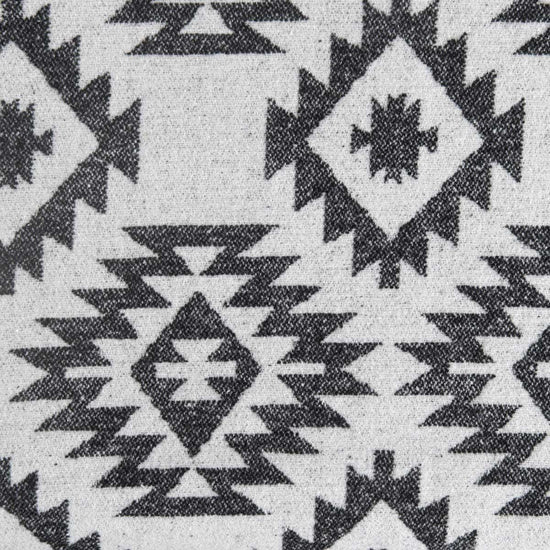 Load image into Gallery viewer, Aztec Design Black Throw With Shearling
