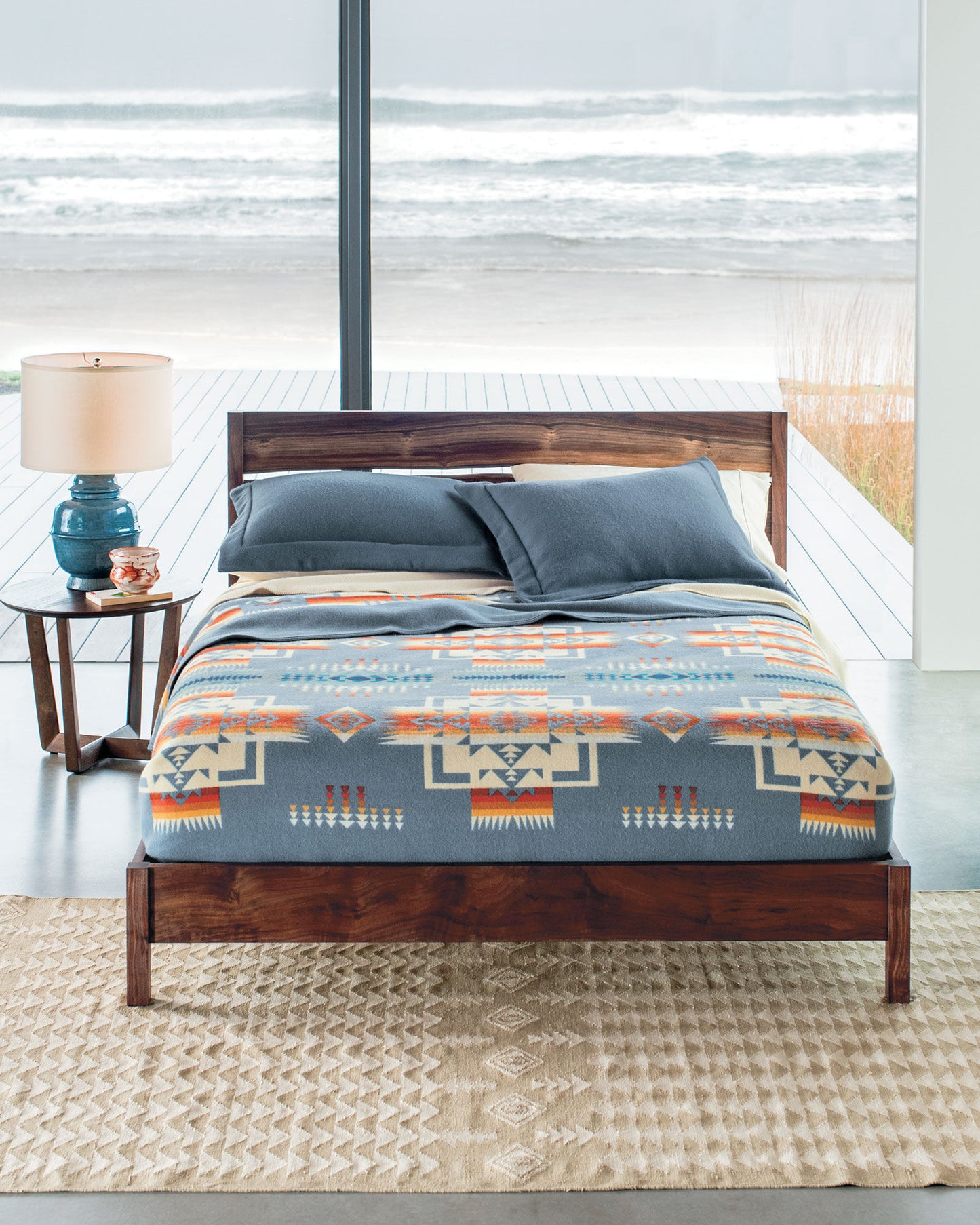 PENDLETON Chief Joseph Muchacho Blanket - Native American Inspired Wool Blend Throw Khaki One Size